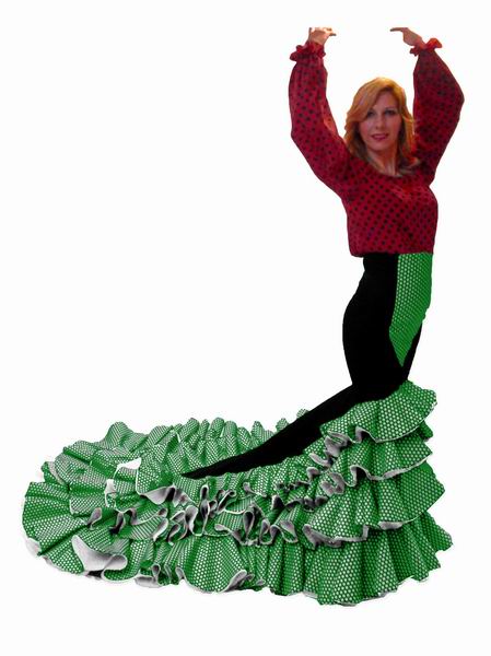 Flamenco Skirt with Train Model Canastera